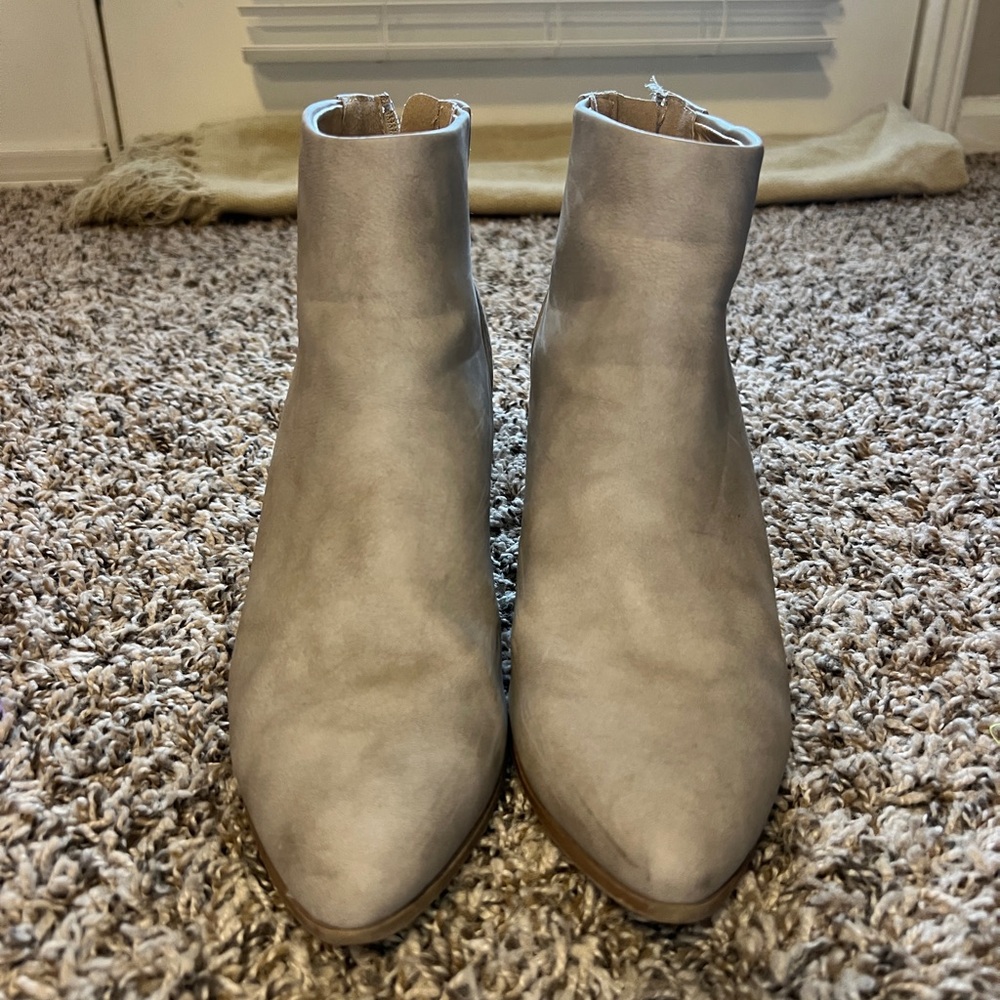 Elegant Gray (Taupe) Women's Ankle Boots